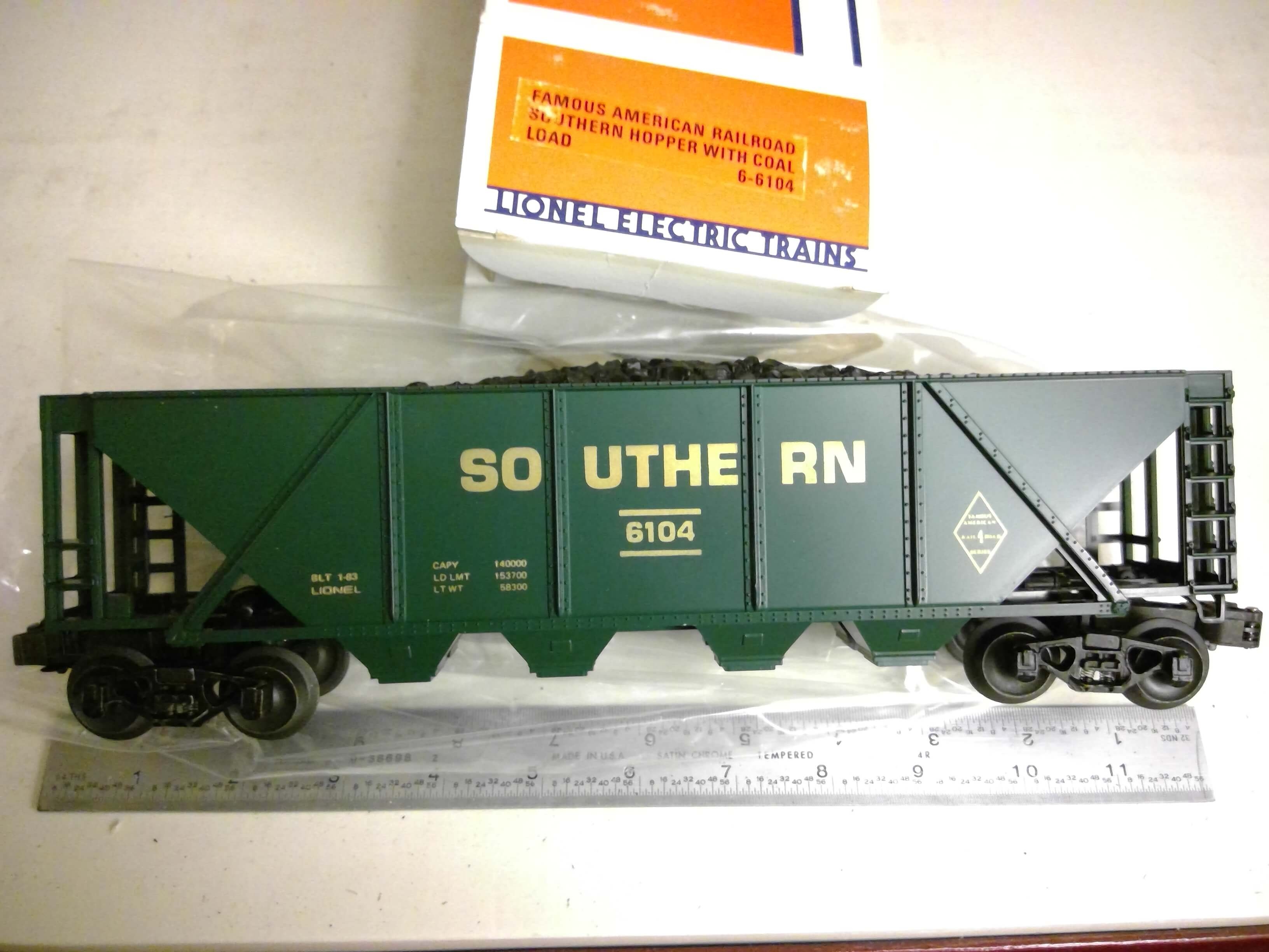 Lionel 6-6104 Southern Farr Quad Hopper W/Coal Load – Remembering ...