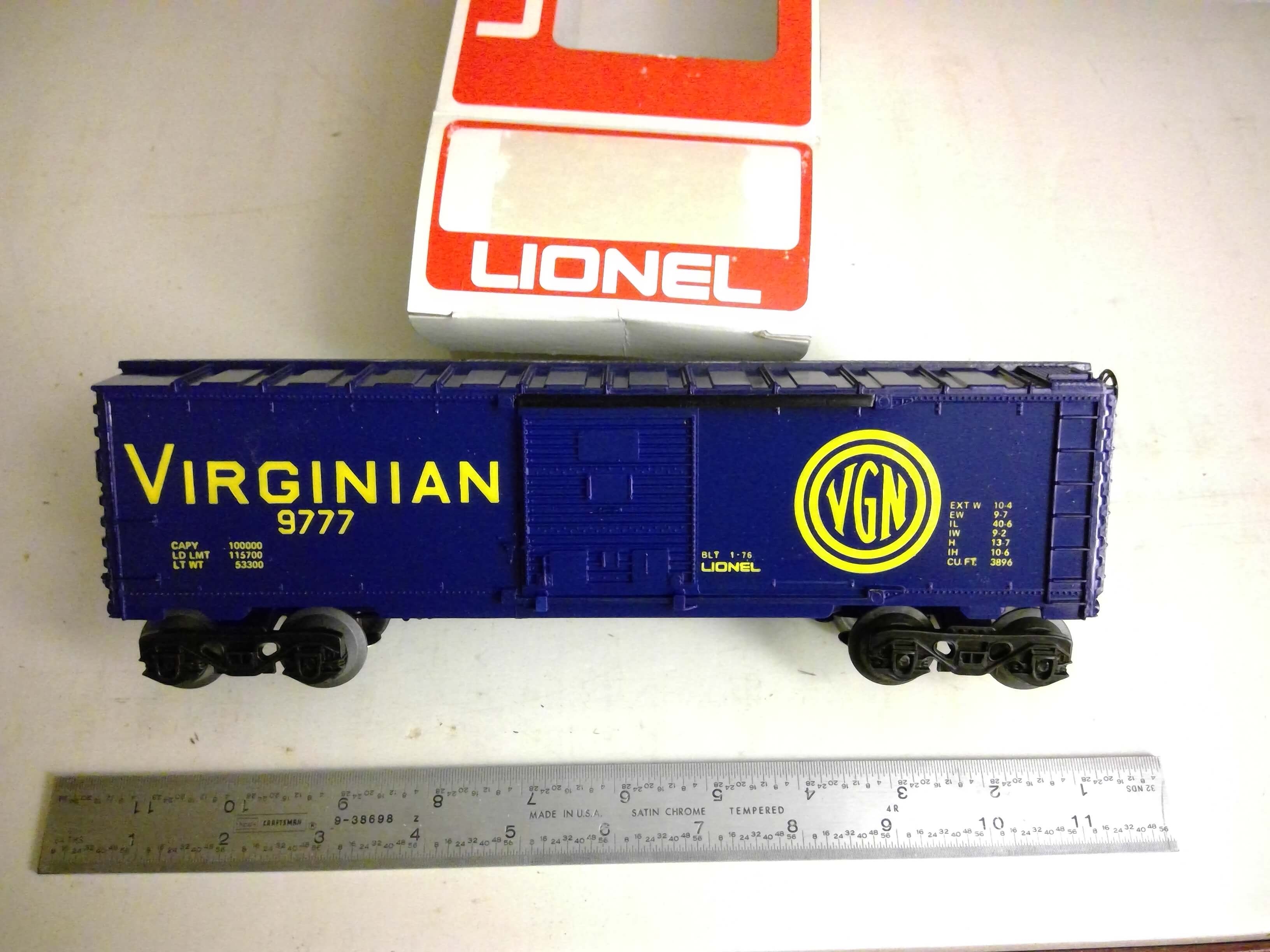 Lionel 6-9777 Virginian Boxcar – Remembering Albert Williams Sr.